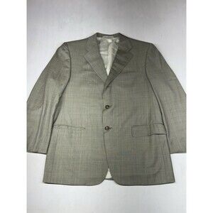 Ermenegildo Zegna Blazer Mens 42R Brown Herringbone Su Misura Trofeo 100% Wool